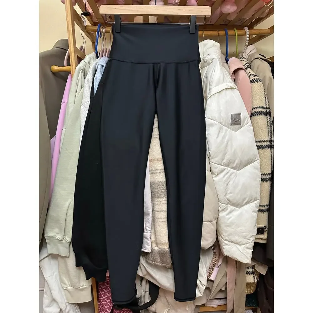Alo Yoga High Waist Airlift Leggings Black Size XS Workout Pilates Outfits Shiny